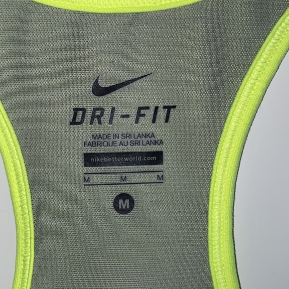 Neon Nike Dri-Fit Workout Racerback Tank - Picture 2 of 5
